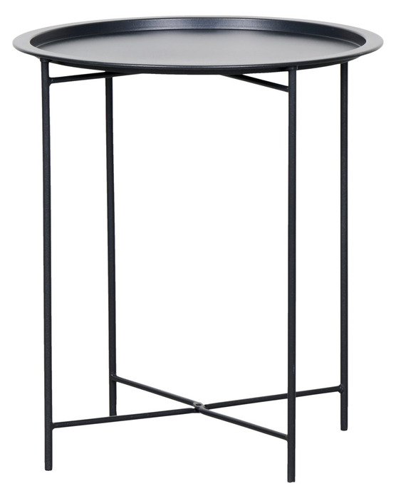 Sidebord sort stål Ø46,8 cm - Sunlife